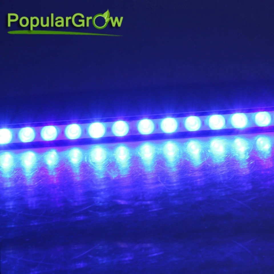 Barra luminosa acquario LED blu 108W 470nm striscia spettro per pesci barriera corallina serbatoio - Immagine 2 di 4