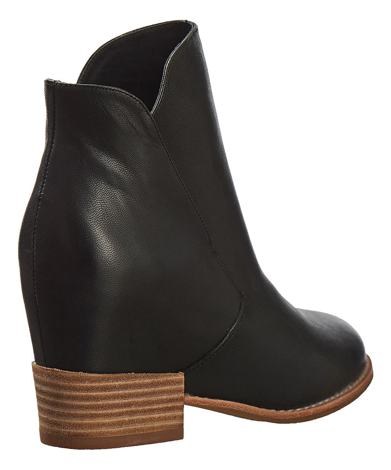 NUEVO ANTHROPOLOGIE $253 ANTÍLOPE NEGRO TULIPÁN ABERTURA BOTAS DE CUERO ZAPATOS TALLA 37 Foto 4 de 4