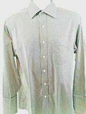 Donald J. Trump Signature Collection Black/White Stripe Dress Shirt 15.5 - 32-33