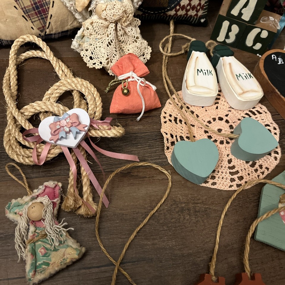 Vintage Wooden Home Decor Decorative Items Assortment Country Theme Cottage eBay