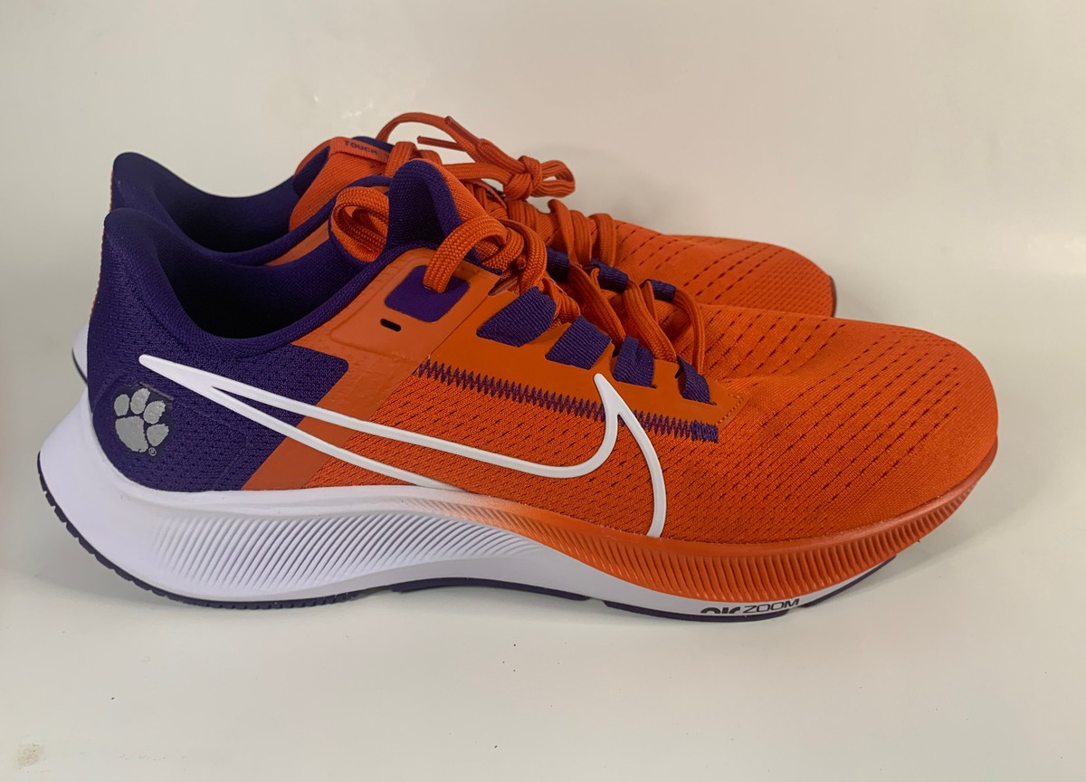 Clemson Tigers Nike Air Zoom Pegasus 38 Sneakers Shoes Orange Mens