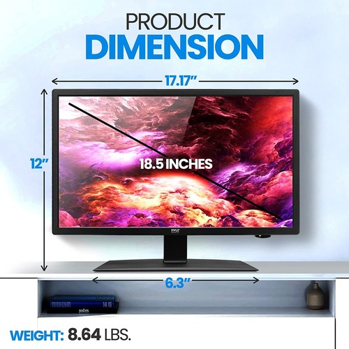 PyleHome PLTLD19 18.5" LED RV Digital TV Television - Picture 6 of 9