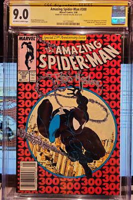 Amazing Spider-Man 300 CGC 9.0 signed by Todd McFarlane 1st