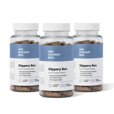 NEW 1-3 Pack Her Fantasy Box Slippery Box - Slippery Elm Bark Vaginal 60PCS