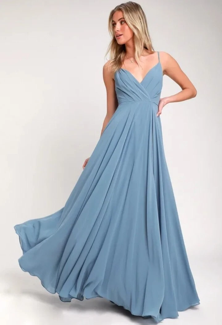 Slate blue hotsell evening gown