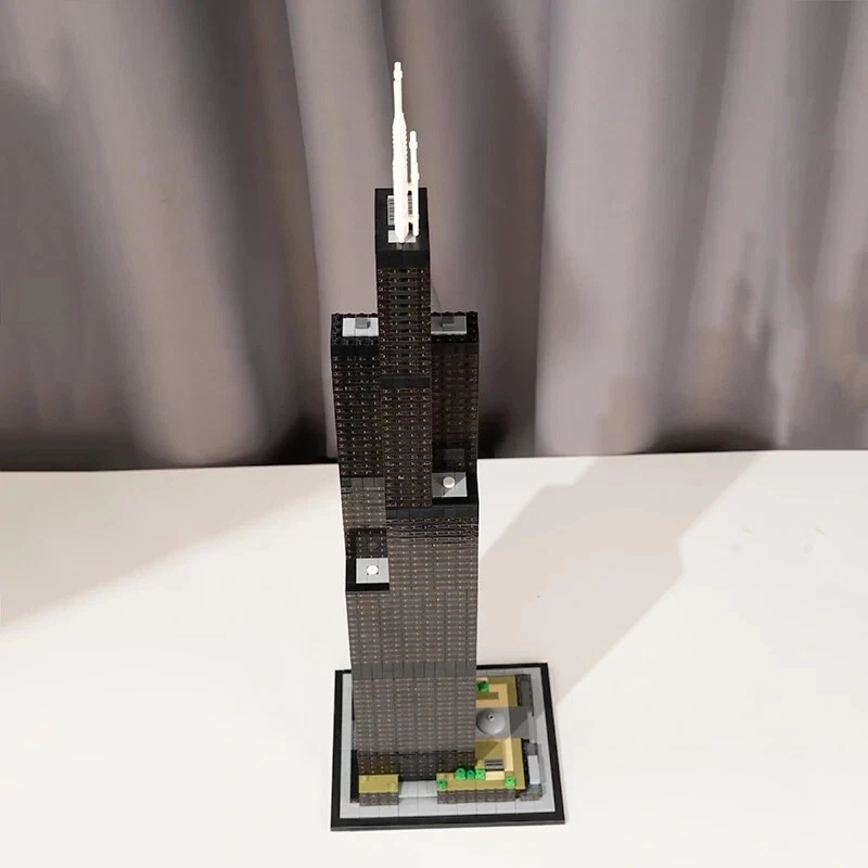 MOC 127024 Willis Sears Tower Modular Buildings Blocks Bricks Toys 1:800 Scale - Image 3 of 4