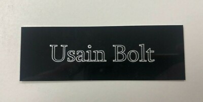 Usain Bolt - Olympiasieger Goldmedaillengewinner - 105x35mm gravierte Plakette für signiertes Display