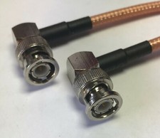 RG400 BNC Male Angle to BNC Male Ang Double Shield Coax PICK LENGTH RF US Lot