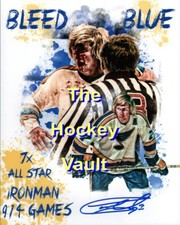 Garry UNGER St. Louis BLUES #7 Signed BLOODY Fight COLLAGE Custom 11X14 7X All *