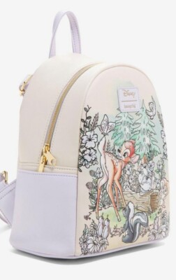Bambi & Forest Friends Floral Mini Backpack Disney Parks Loungefly NWT NWT Loungefly Disney Bambi Thumper Flower Forest Friends  main image 4