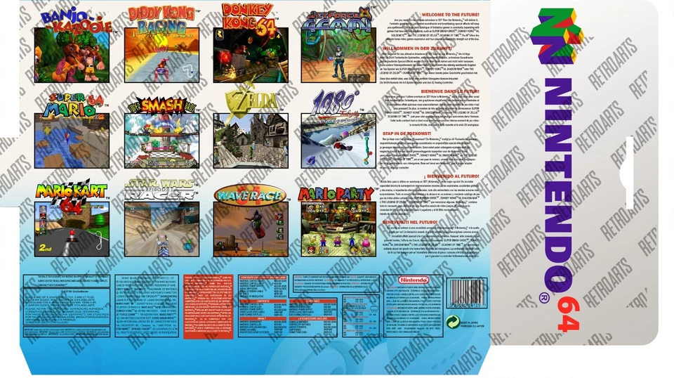 Nintendo 64 - Console Clear Blue SET - Photoshop Art Printable - Image 3 of 3