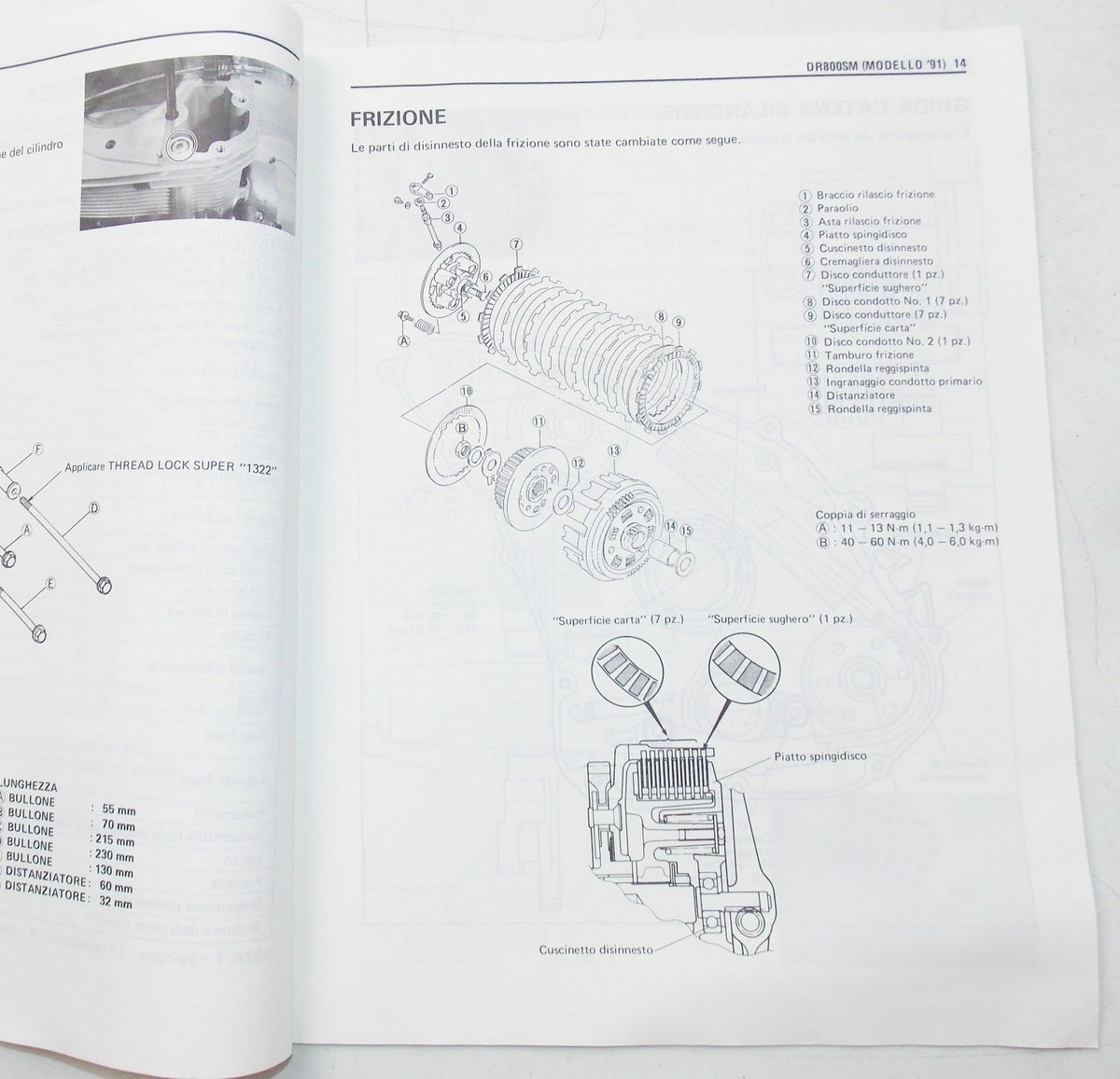 USED SUZUKI 1991 SUPPLEMENTARY SERVICE MANUAL DR800S 99501-47020
