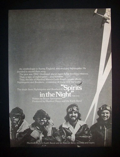 Manfred Mann Earth's Band Spirits In The Night 1975 Poster Type Ad, Promo Advert