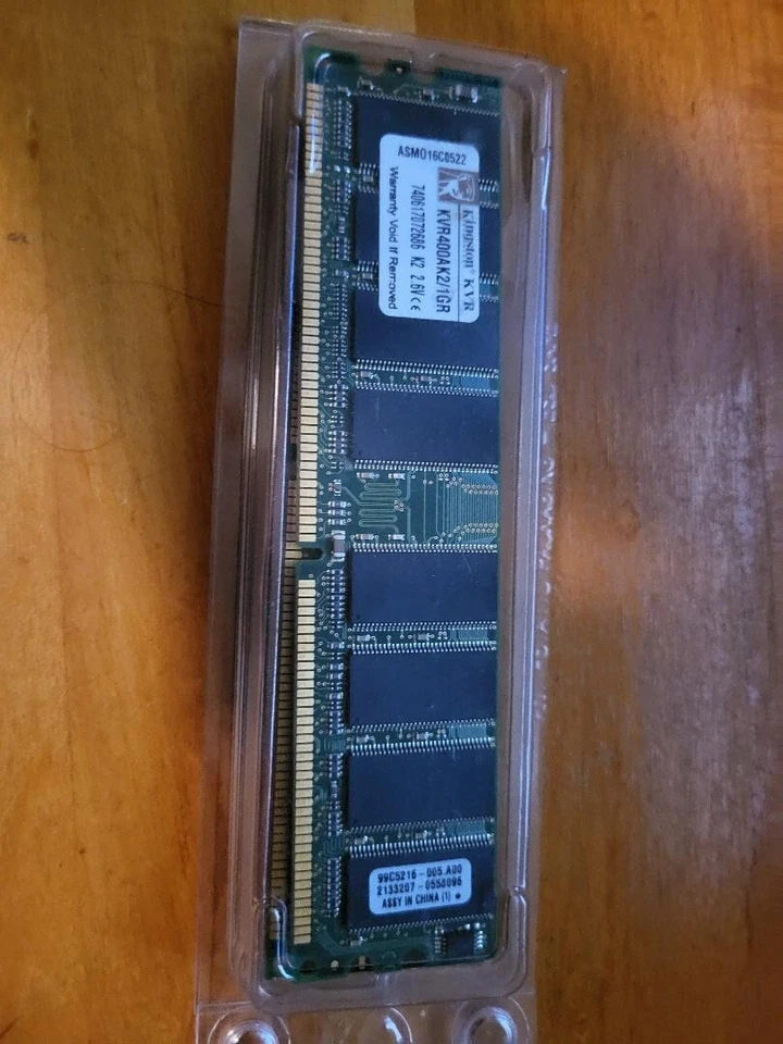 1GB 2x512MB PC3200 DDR-400 Kingston KVR400X64C3AK2/1G Desktop Memory Kit DDR1 - Image 2 of 3