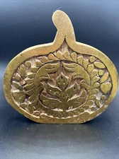 Fall Or Halloween Decor. Wooden Pumpkin Shaped Trivet. 7.5”x8”