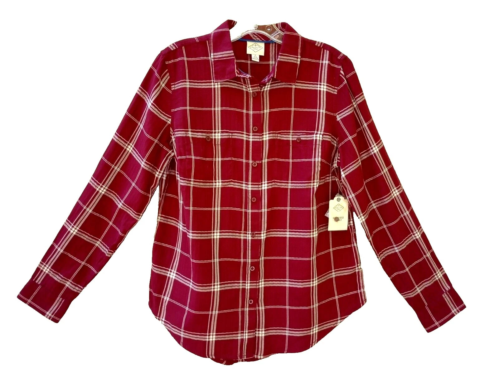 St. John's Bay Plaid Tops for Women