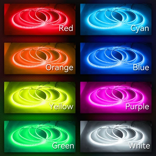 Pack of 4 15.5'' RGB Wheel Ring Lights LED Light For Truck Car Rim Lights APP - Picture 2 of 12
