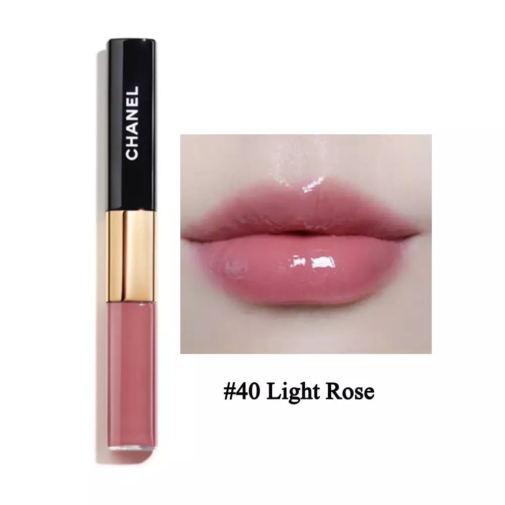 CHANEL Le Rouge Duo Ultra Tenue Ultrawear Liquid Lip Color 40 Light Rose 8Hour