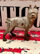 VTG Authentic Hubley Cast Iron Boston Terrier/Dog Door Stop 10"
