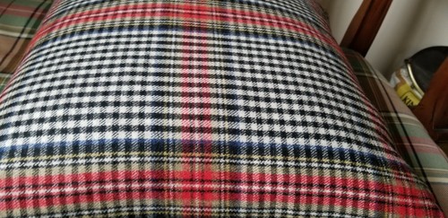 Ralph Lauren Collins Tartan Ancient Black Italian Wool Tartan Menswear Pillow Cv - Picture 9 of 12