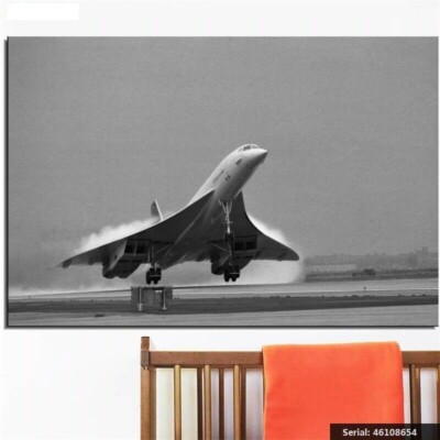 leinwand bilder flugzeug concorde 30x45cm
