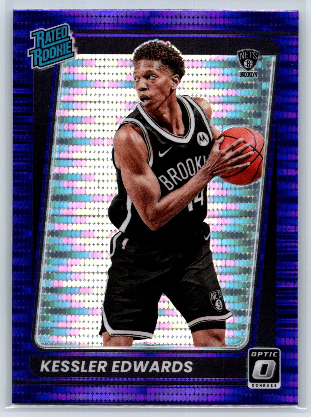2021-22 Donruss Optic Kessler Edwards Rated Rookie Purple Pulsar Prizm RC #154