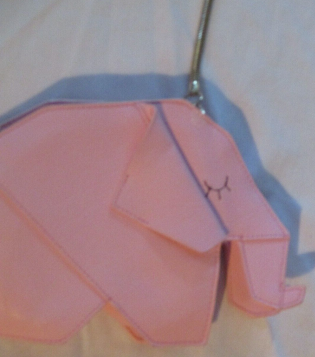 New Charming Charlie's Origami Pink Elephant Purse Crossbody Bag Pocketbook NWOT - Picture 3 of 6