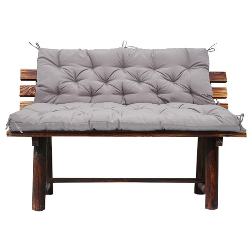 Outdoor Bench Cushion Waterproof Swing Seat Pad Replacement with Backrest & Ties - Picture 13 of 24