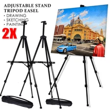 2PCS Portable Tripod Artist Sketch Painting Easel Adjustable Drawing Stand w/Bag