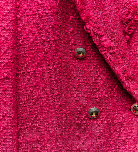 Giacca blazer ZARA rosso cropped testurizzato sfilacciato doppiopetto media nuova con etichette gy - Foto 12 di 15