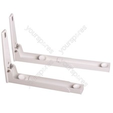 White Microwave brackets with Extendable Arms - Medium