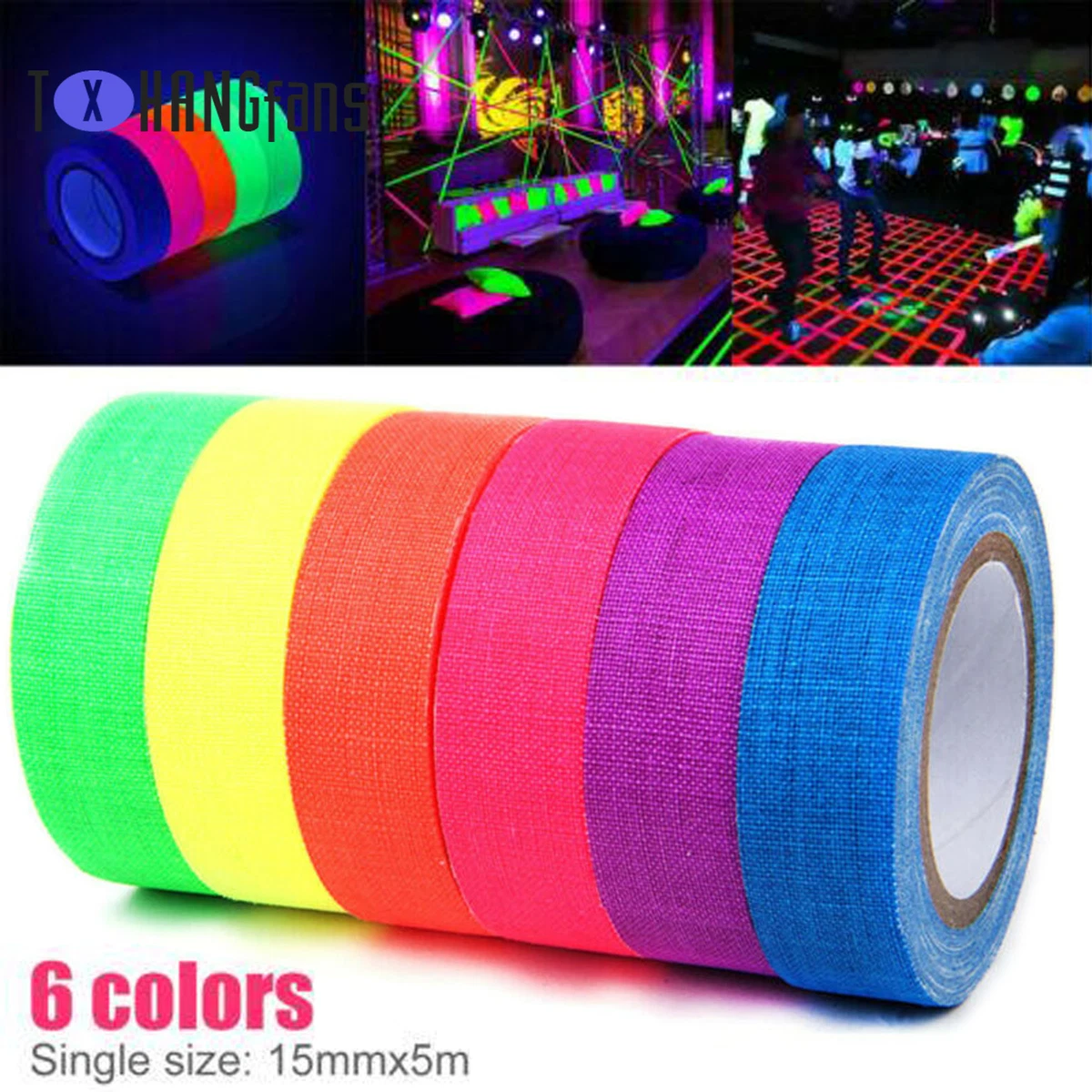 6x UV tape luminous purple light tape tape movie stage magic props performance
