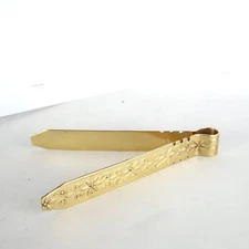 Polished Brass Floral Incense Charcoal Tongs for Church or Home Use 4.25 Inch