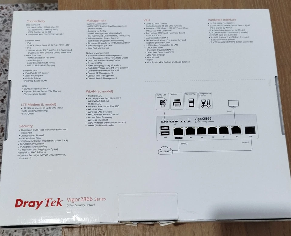 Router Firewall Draytek vigor 2866 - Immagine 4 di 4
