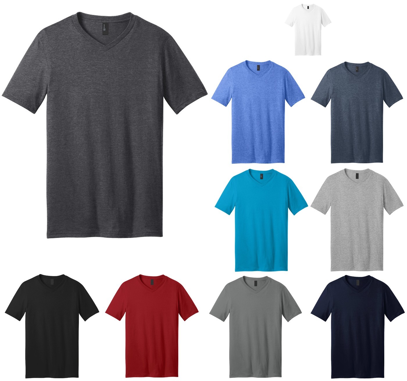 MEN'S LIGHTWEIGHT, VNECK, 100 COTTON or BLEND, SHORT SLEEVE, TSHIRT