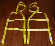 2x DEMCO KADDY Basket Straps Tow Dolly Wheel Net LOOP END Dual Edge Protect 1.2