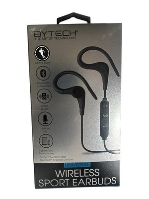 Bytech Universal Wireless Sport Earbuds with Built-in Microphone