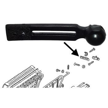 Retaining strap for rear seat backrest black for VW  111885583