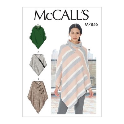 McCall Women Poncho Sizes 1622 Sewing Pattern LXL Design Code Template