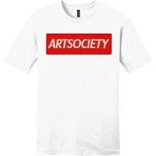 NEW Art Society SUPER PATCH Tee Shirt WHITE SMALL-4XLARGE MADE IN USA LIMITED