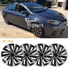 Für Toyota Corolla 16 Zoll R16 4er-Set Radkappen Schwarz Radblenden Abdeckungen
