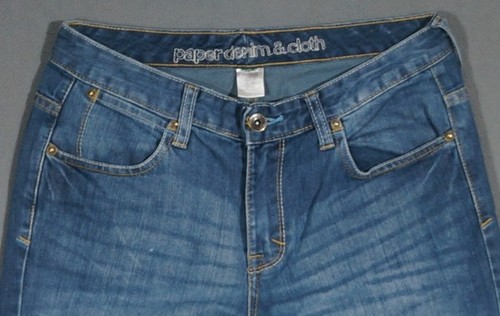 WE03423 AWESOME **PAPER DENIM & CLOTH** STRAIGHT LEG FIT WOMENS BLUE JEANS sz28 - Picture 2 of 6