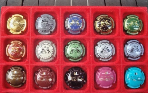 DEVILLE CHEVALIER Champagne Capsules Alpha Order 15 Different Rating=32