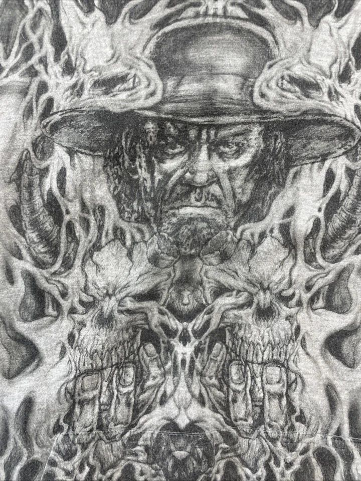 Sudadera con capucha vintage 2008 WWE enterradora talla grande ** MUY RARA Foto 3 de 4