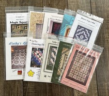 Lot of 10 Quilting-Quilt Patterns-Floral Stars Log Cabin