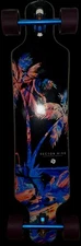 Sector 9 Longboard Drop Through Tropics 40"x9.75" Palm Trees Pattern