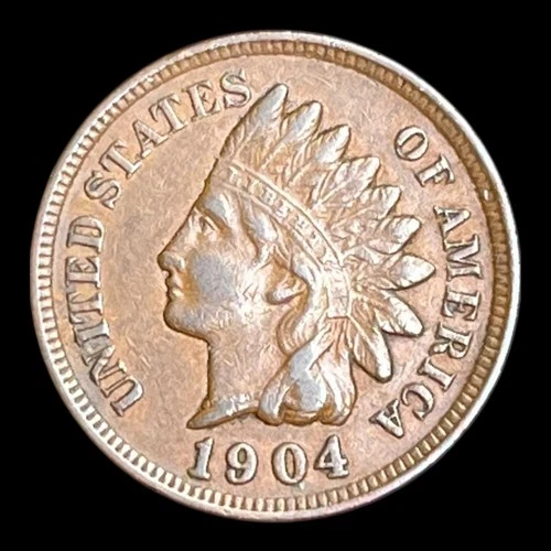 1904 Indian Head Cent, AU+