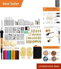 Creative Wood Burning Set: 110pcs with Adjustable Tips and Portable Storage