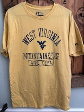 Russell Athletic West Virginia University Mountaineers T-shirt Yellow Size L
