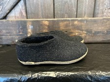 Glerups Black Shoe Wool With Leather Bottom Slipper- EU Size 36